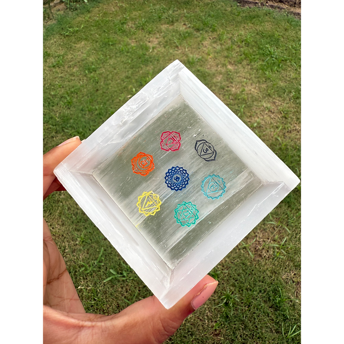 7 chakra Selenite box