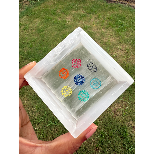 7 chakra Selenite box